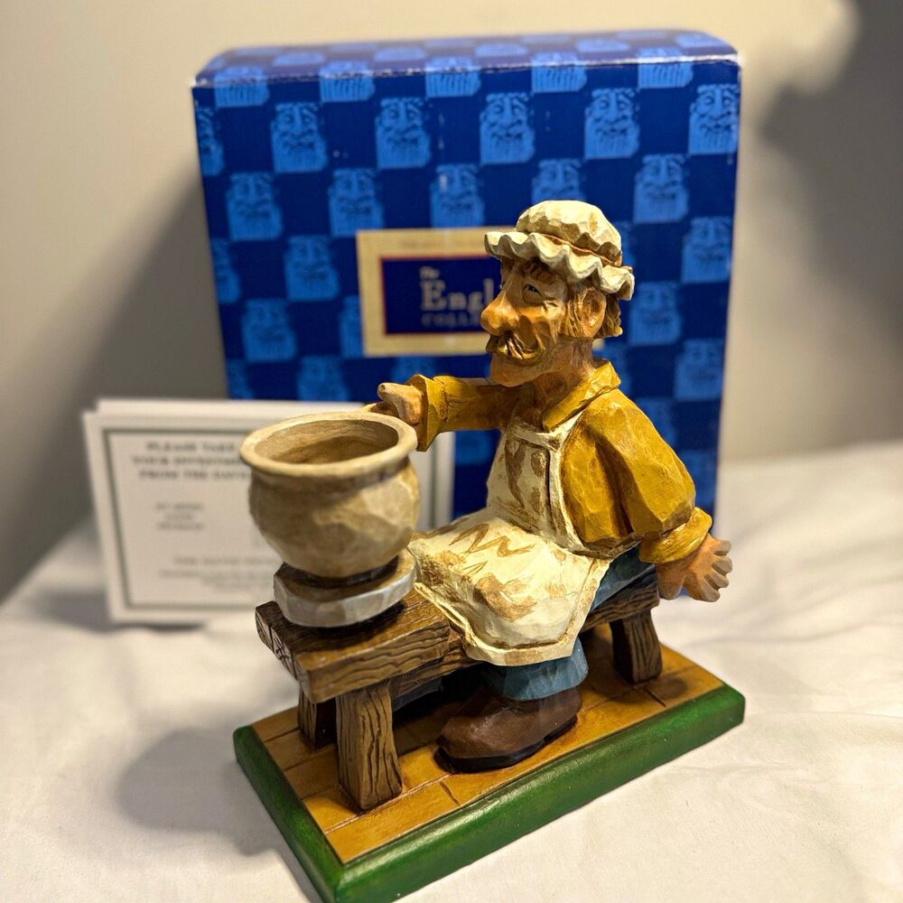 David Frykman Portfolio English Collection Man in Cap Figurine 2001 7" Boxed